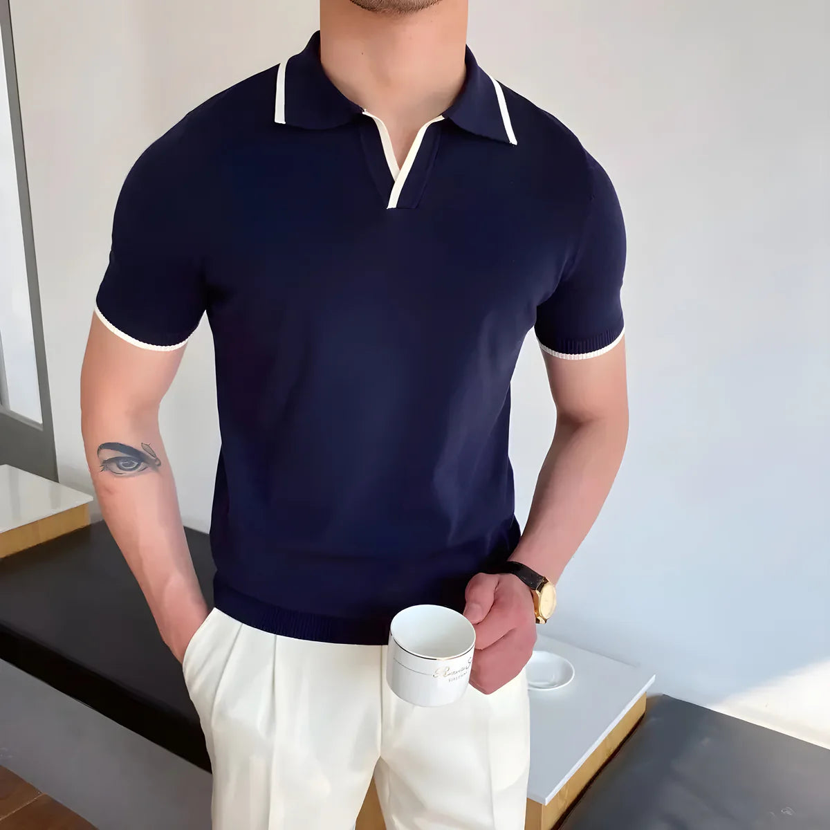 POLO CON COLLETTO